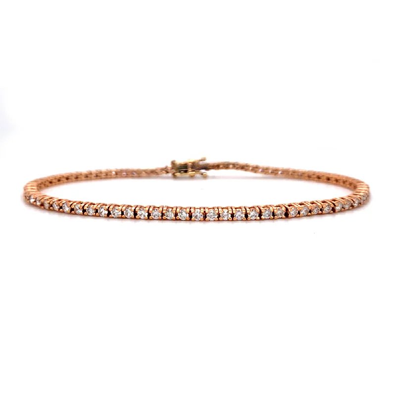 Rose Gold & Diamond Tennis Bracelet- "Grace Mae"