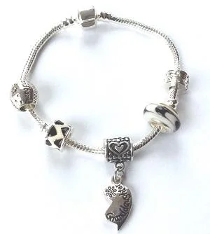 Children's Granddaughter 'Half Heart Love Always' Silver Plated Charm Bracelet