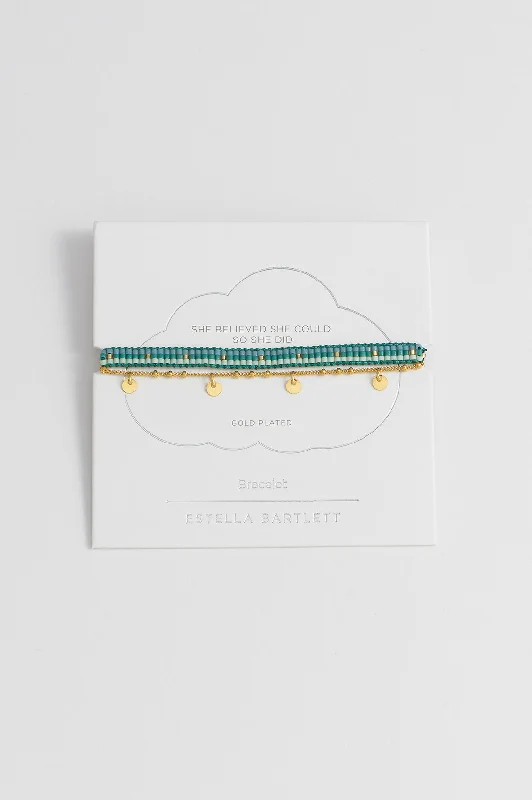 Woven Duo Beaded Charm Bracelets