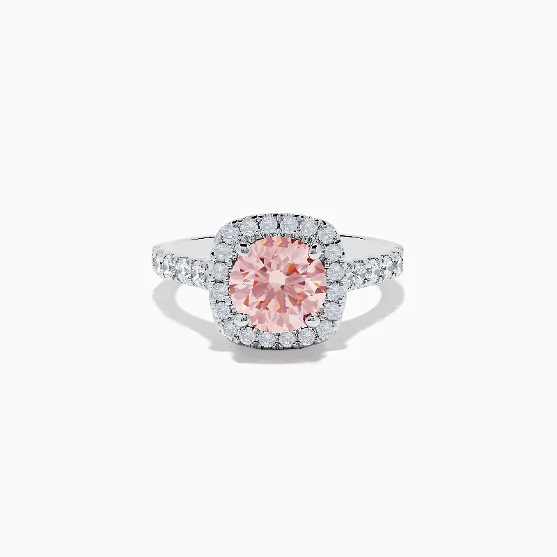 Reverie 14K White Gold Lab Grown Pink and White Diamond Ring