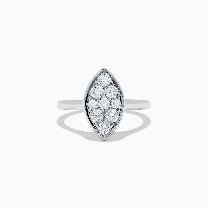 14K White Gold Diamond Ring