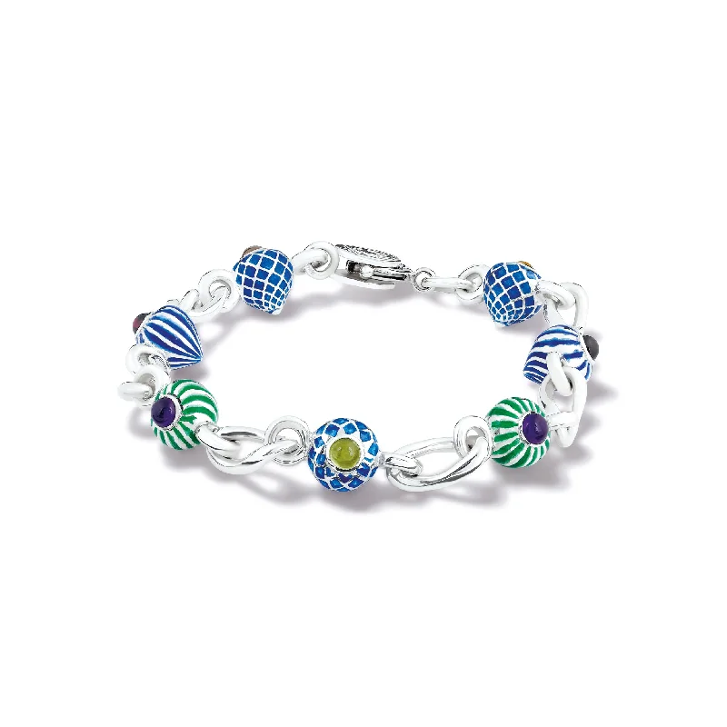 St Basil's Bracelet Silver - Multi Gemstone