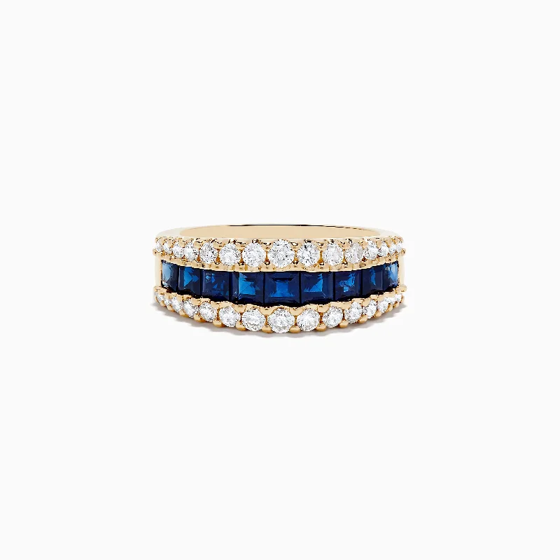 Royale Bleu 14K Yellow Gold Blue Sapphire and Diamond Ring