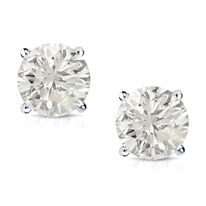 Auriya 14k Gold 3/4ctw Diamond Stud Earrings Clarity-enhanced (E-F,G-H,H-I or J-K, SI1-SI2, I1-I2, or I2-I3)