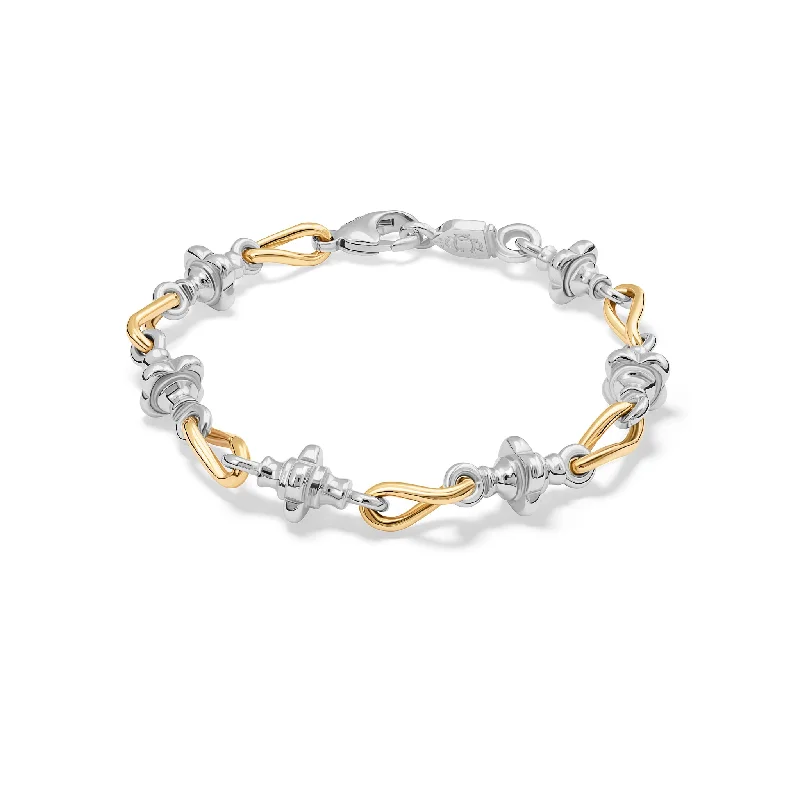 William & Mary Bracelet Yellow Gold & Silver