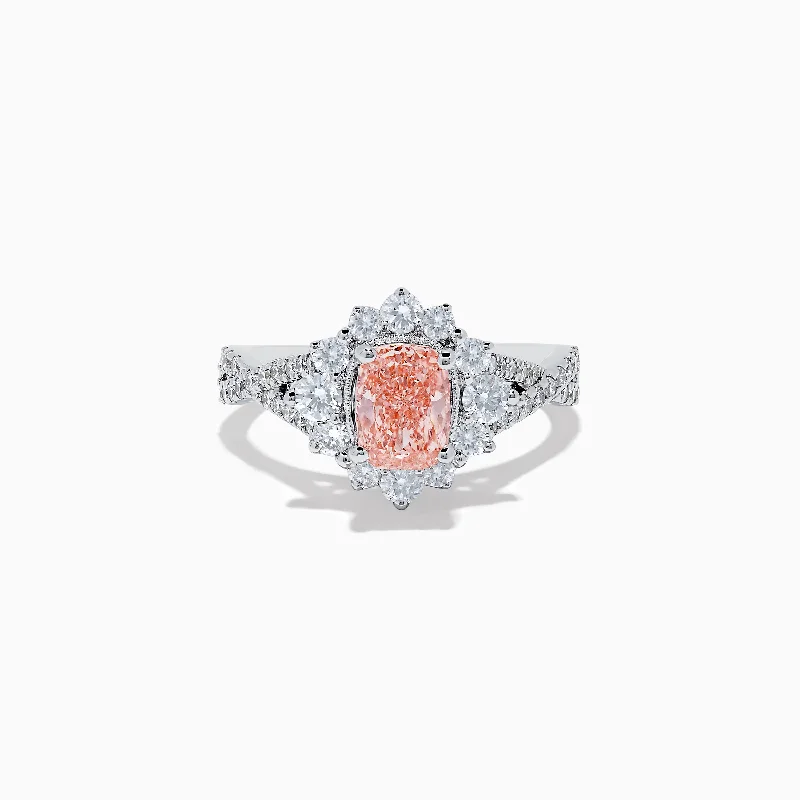 Reverie 14K White Gold Lab Grown Pink and White Diamond Ring