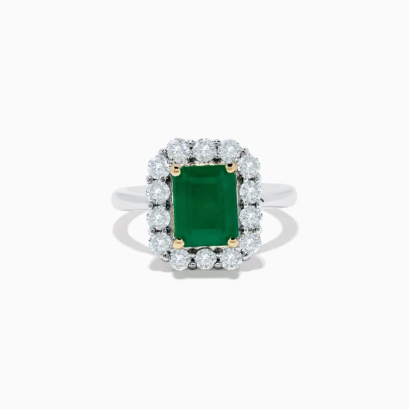 Brasilica 14K Two-Tone Gold Emerald and Diamond Ring