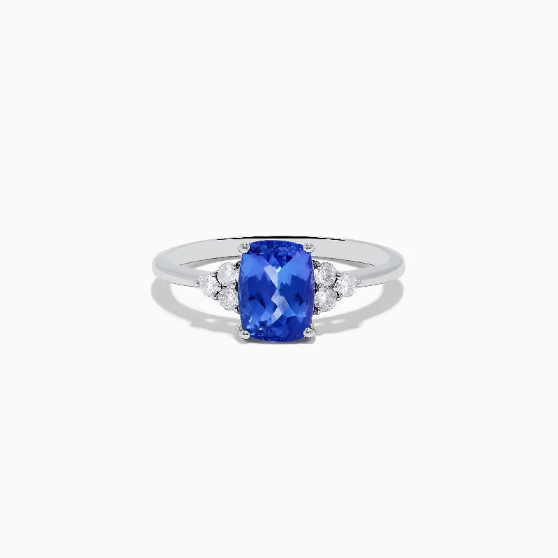 Nahla Siri Sterling Silver Tanzanite and Diamond Ring