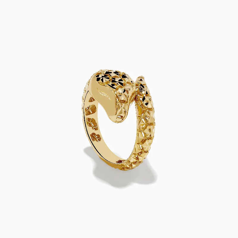 14K Yellow Gold Snake Ring