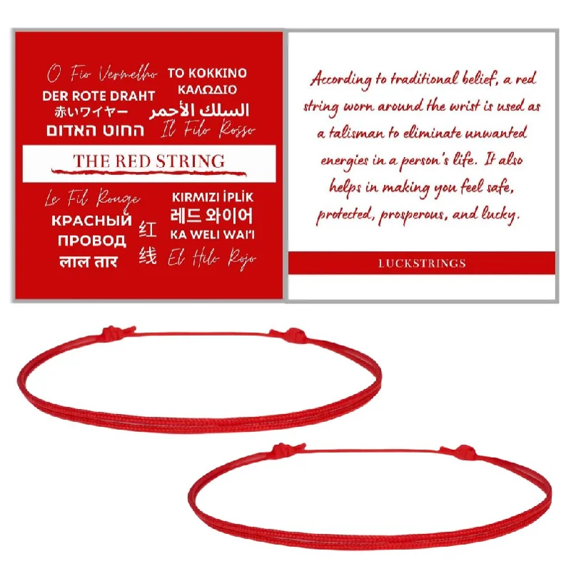 Red String Bracelet Set - Good Luck & Protection