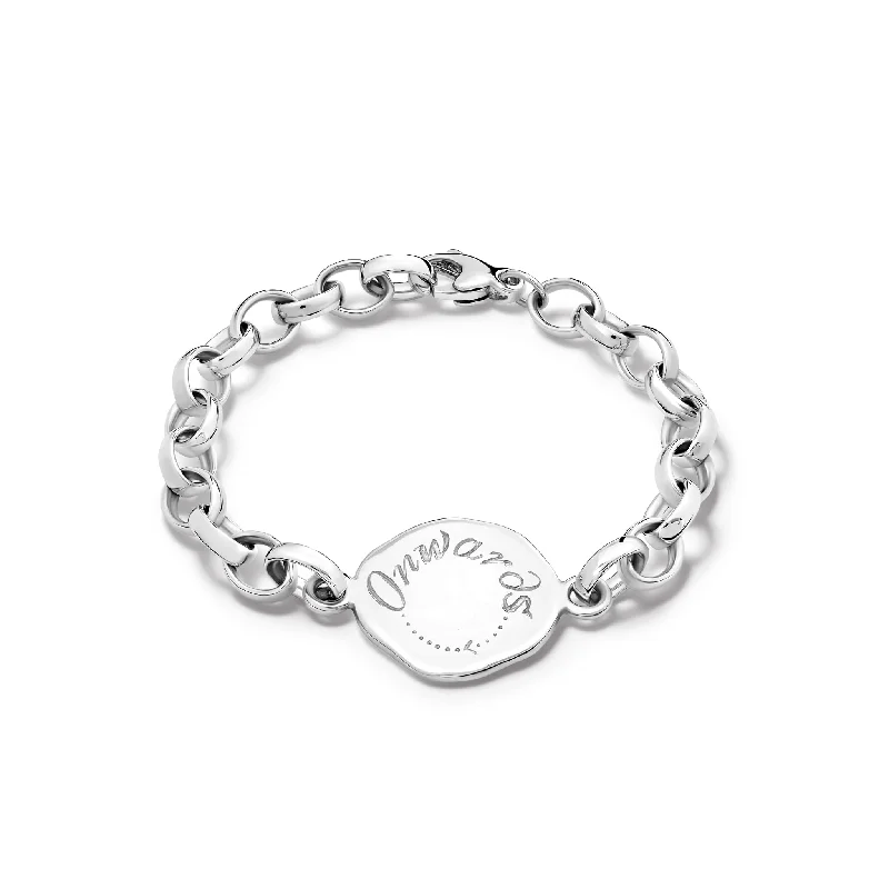 Onwards Quote Bracelet Silver