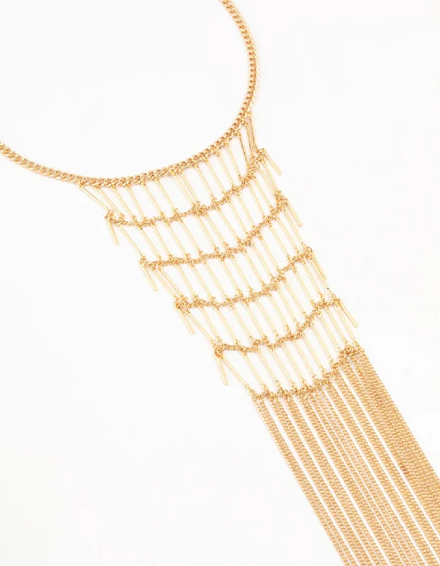 Gold Layered Statement Necklace