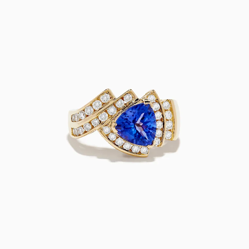 Nahla Siri 14K Yellow Gold Tanzanite and Diamond Ring