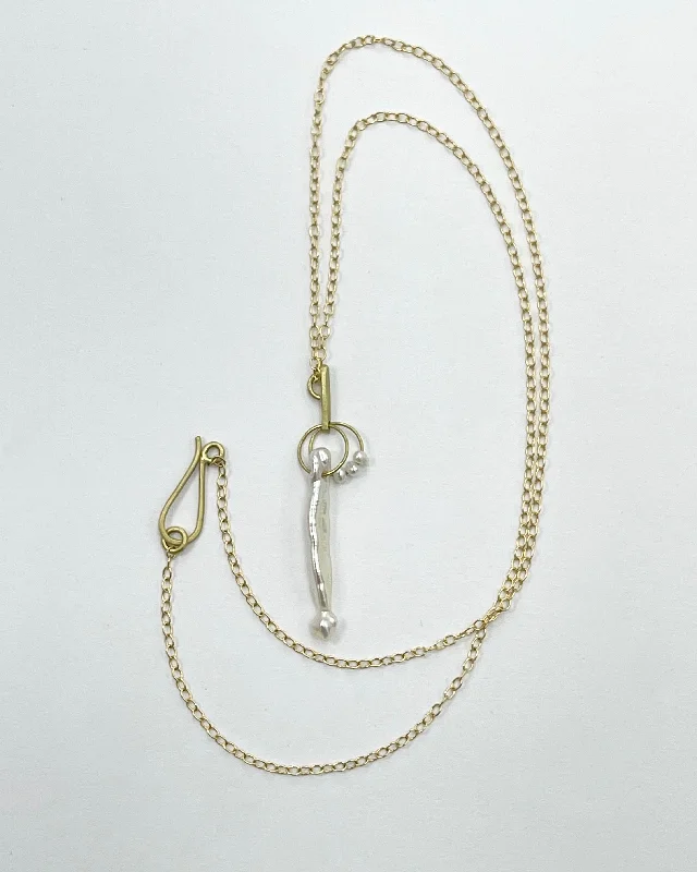 Heather Guidero Biwa Pearl Mini Tangle Necklace