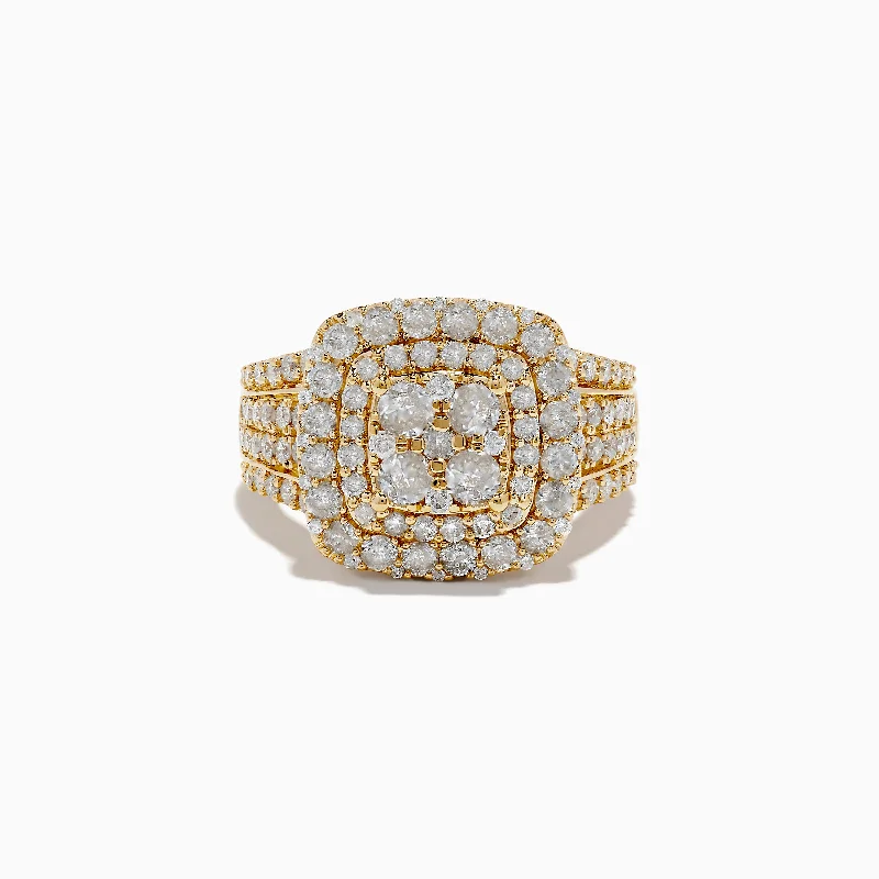 14K Yellow Gold Diamond Ring