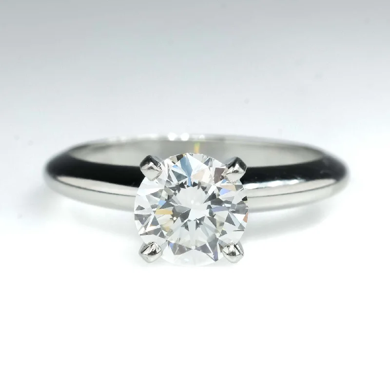 0.95ct Round Diamond Solitaire Engagement Ring in 950 Platinum