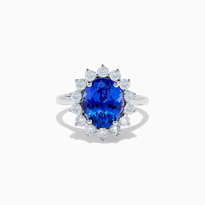 Nahla Siri 14K White Gold Tanzanite and Diamond Ring