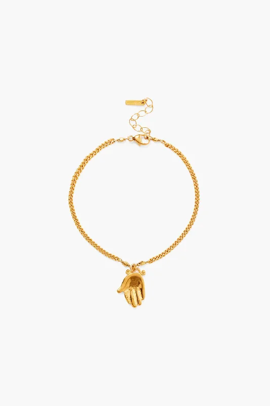 Giving Hand Charm Bracelet Gold