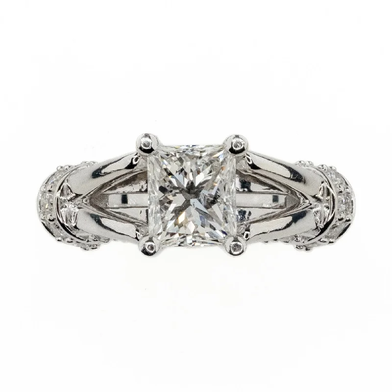 2.07ctw Princess Diamond Engagement Ring in 14K White Gold