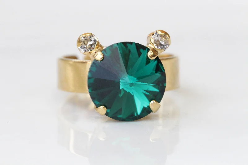 Emerald MOUSE ENGAGEMENT RING