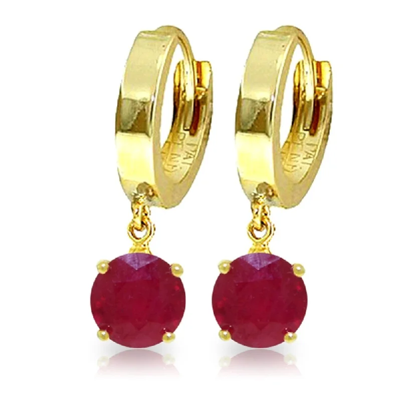 2.5 Carat 14K Solid Gold Frida Ruby Earrings