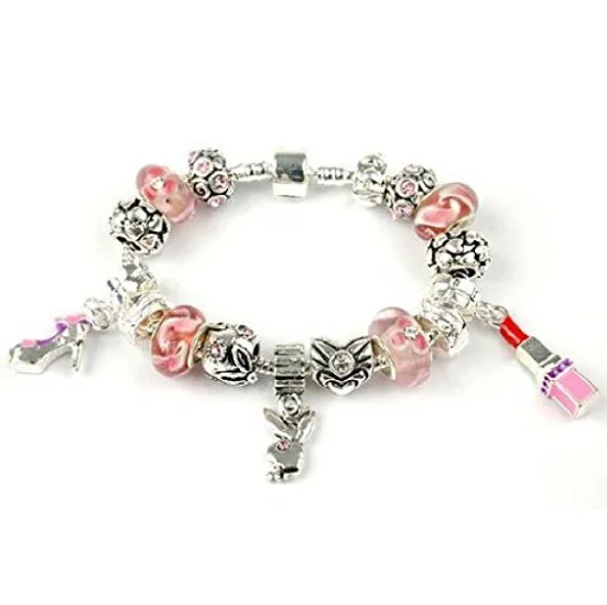 Teenager's/Tween's 'Bling-A-Ling' Silver Plated Charm Bead Bracelet