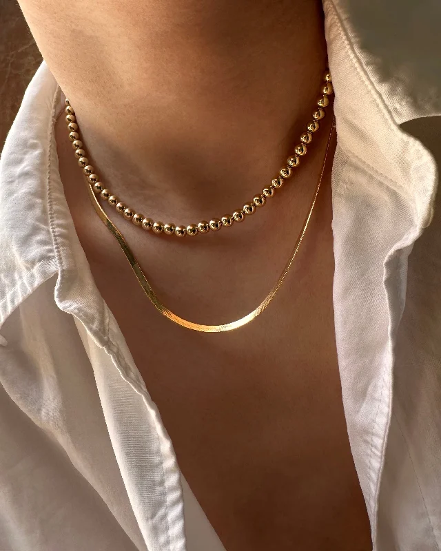 14k Herringbone Snake Chain Necklace