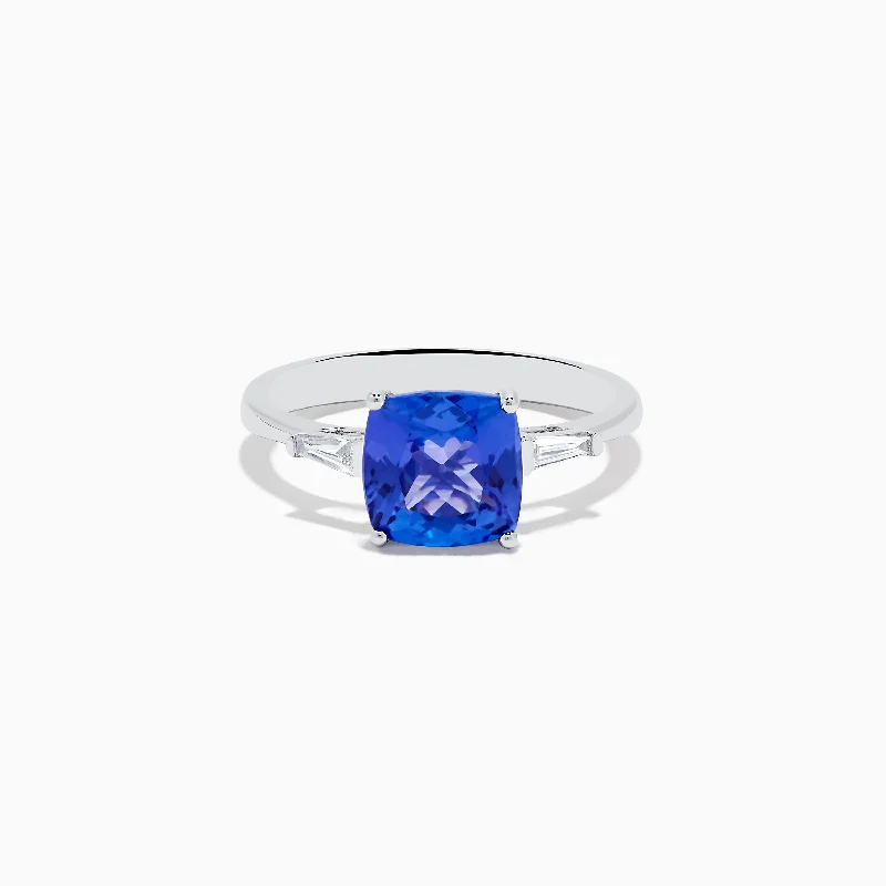 Nahla Siri 14K White Gold Tanzanite and Diamond Ring