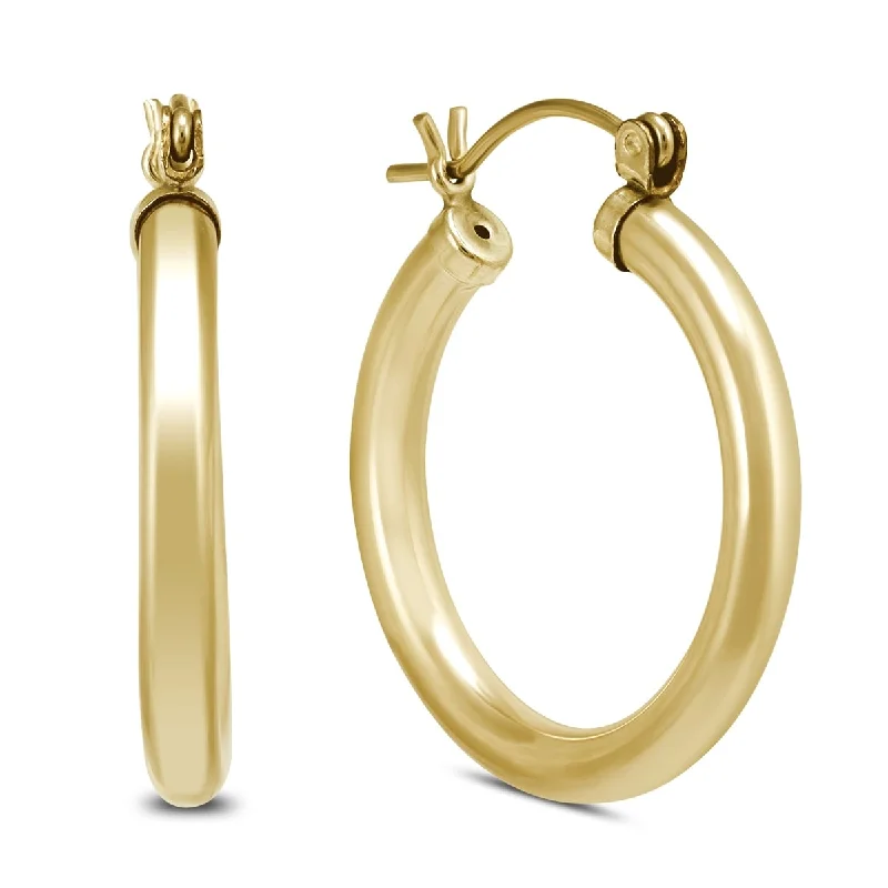 Marquee Jewels 24mm 14K Yellow Gold Filled Hoop Earrings