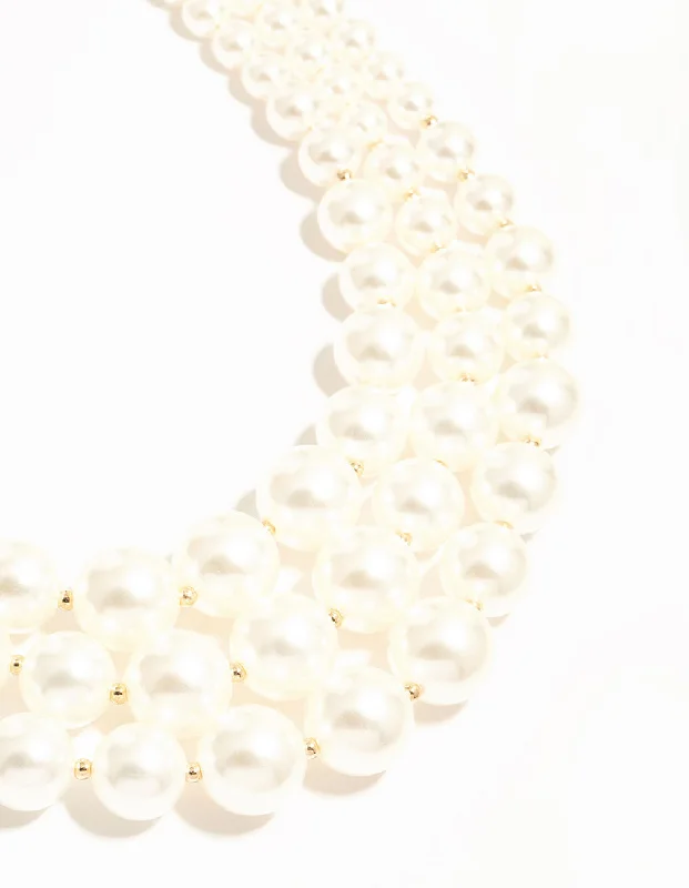 Pearl Trio Layered Necklace