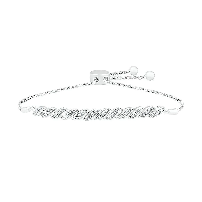 Diamond Braid Bolo Bracelet