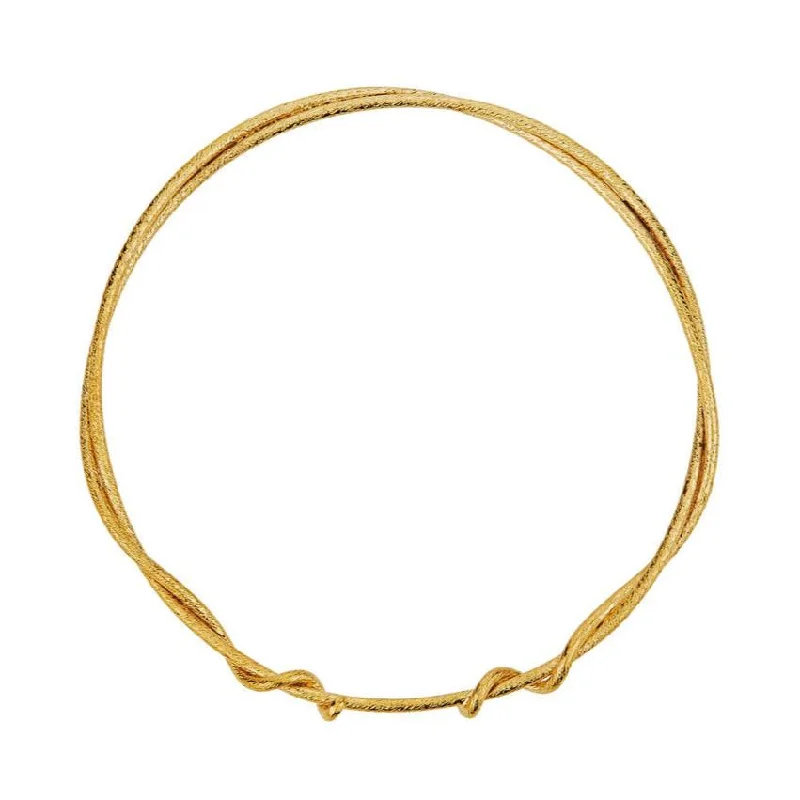 Gold Vermeil Bracelet - "Twist Bangle"