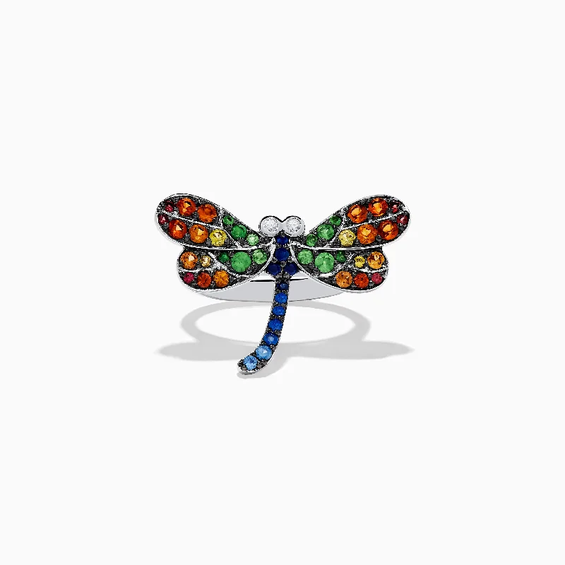 Nature 925 Safari Sterling Silver Dragonfly Ring