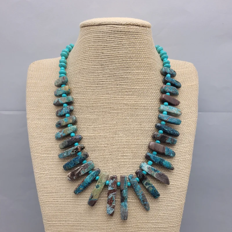 Turquoise Spikes Necklace