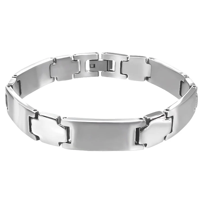 Men's 'Austin' High Polish Stainless Steel Biker Bracelet