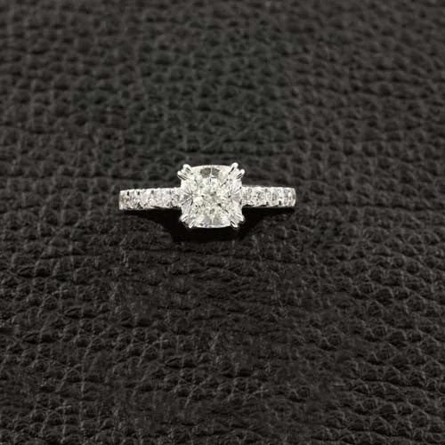 Cushion cut Diamond Engagement Ring