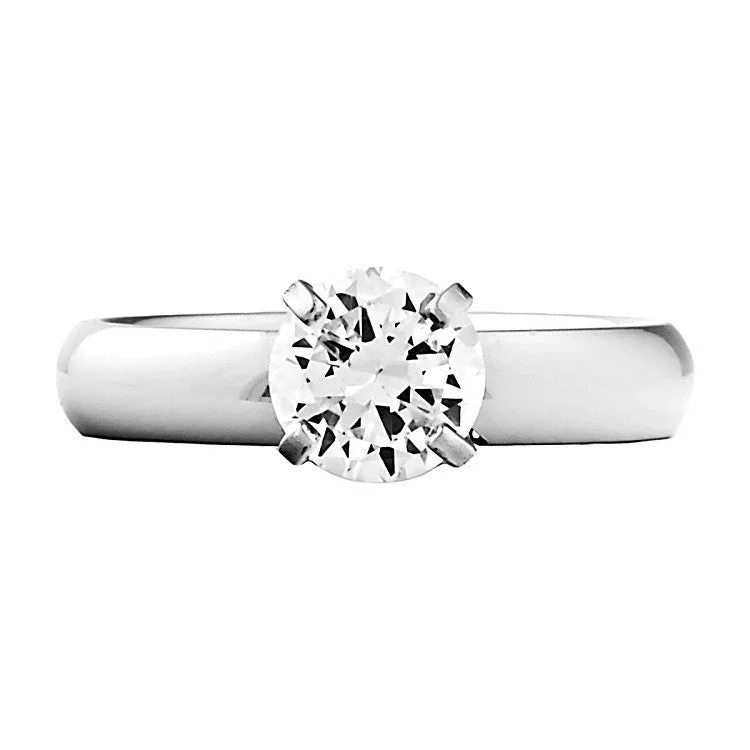 McKenzie: 1.25ct Traditional Russian IOF CZ Solitaire Engagement Ring