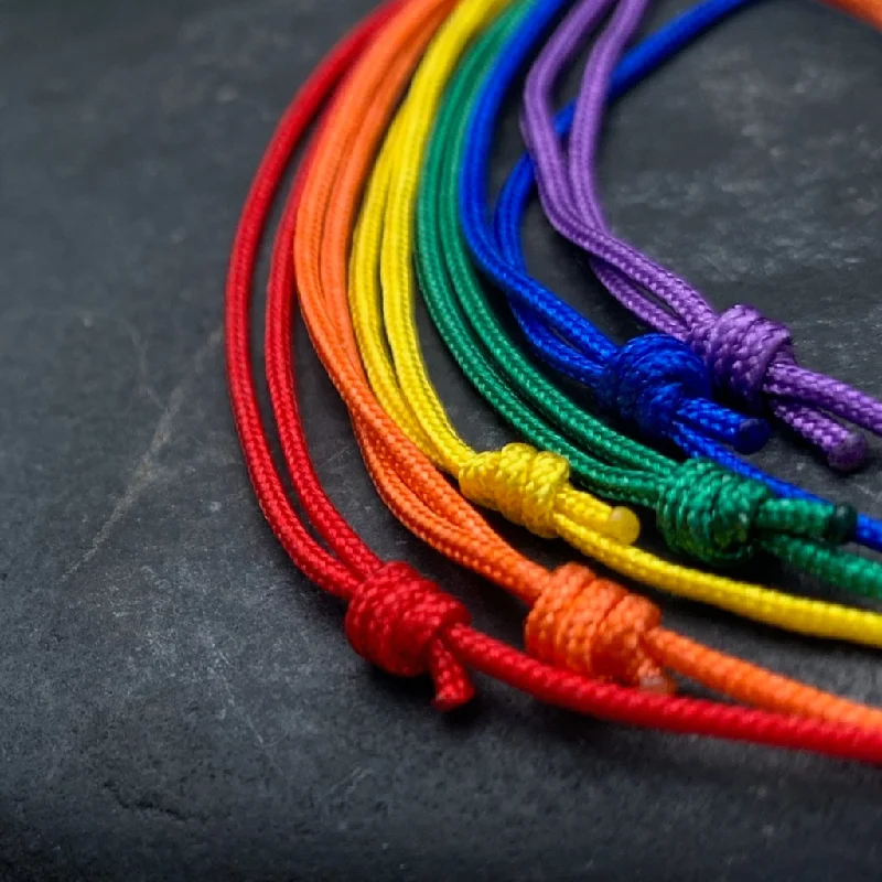 Pride Adjustable Nylon Cord Bracelet Set