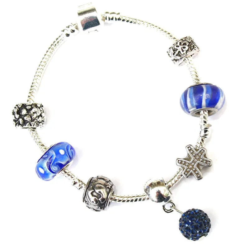 Adult's Pisces 'The Fish' Zodiac Sign Silver Plated Charm Bracelet (Feb 19-Mar 20)