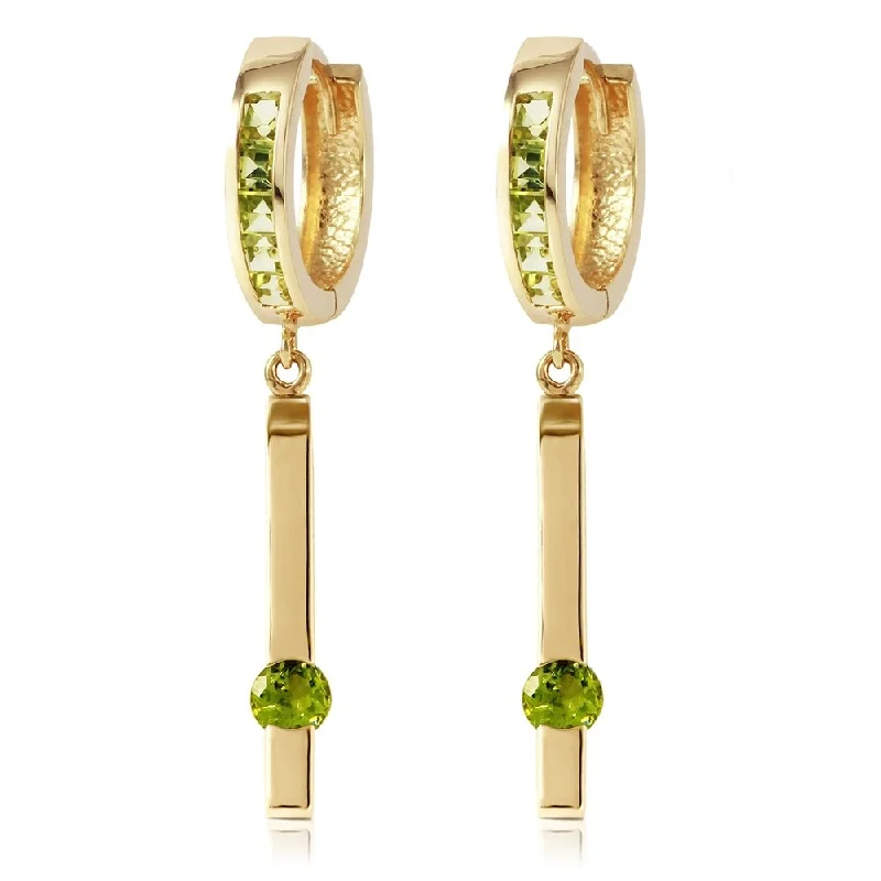 1.35 CTW 14K Solid Gold Worthwhile Peridot Earrings